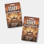 Aangepast VIP All Access Festivalpas Concert Badge (Voor- en achterkant)
