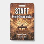 Aangepast VIP All Access Festivalpas Concert Badge (Achterkant)