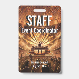 Aangepast VIP All Access Festivalpas Concert Badge