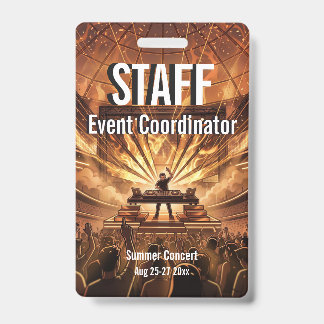 Aangepast VIP All Access Festivalpas Concert Badge