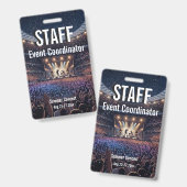 Aangepast VIP All Access Festivalpas Concert Badge (Voor- en achterkant)