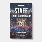 Aangepast VIP All Access Festivalpas Concert Badge (Achterkant)