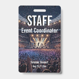 Aangepast VIP All Access Festivalpas Concert Badge