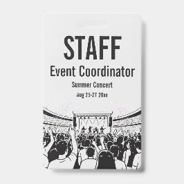 Aangepast VIP All Access Festivalpas Concert Badge