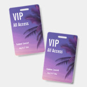 Aangepast VIP All Access Festivalpas Concert Badge (Voor- en achterkant)