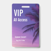 Aangepast VIP All Access Festivalpas Concert Badge (Achterkant)