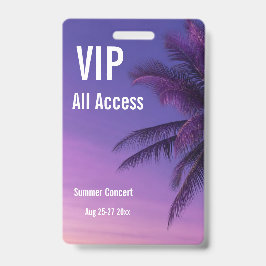 Aangepast VIP All Access Festivalpas Concert Badge