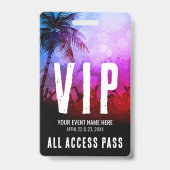 Aangepast VIP All Access Pas Evenement Badge (Voorzijde)