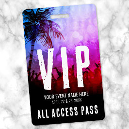 Aangepast VIP All Access Pas Evenement Badge