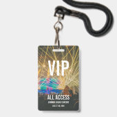 Aangepast VIP All Access Pass Concert Badge (Voorzijde met lanyard)