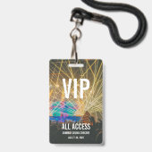 Aangepast VIP All Access Pass Concert Badge (Achterkant met lanyard)