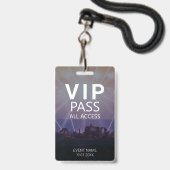 Aangepast VIP All Access QR Code Event Badge (Voorzijde met lanyard)