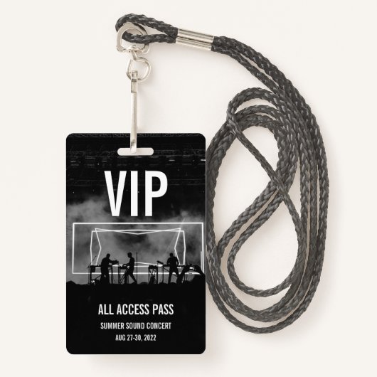 Aangepast VIP Alle toegangspasjesconcertbadge Badge (Voorkant met draagriem)
