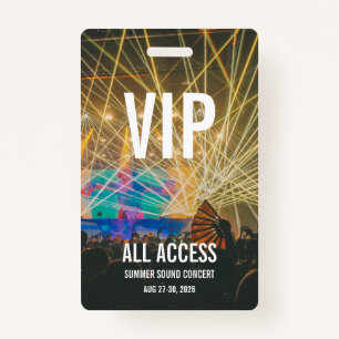 Aangepast VIP Alle toegangspasjesconcertbadge Badge