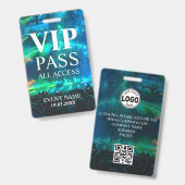 Aangepast VIP QR-code evenement Confetti Badge (Voor- en achterkant)