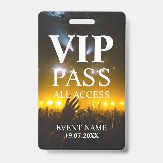 Aangepast VIP QR Code Event Badge (Voorzijde)