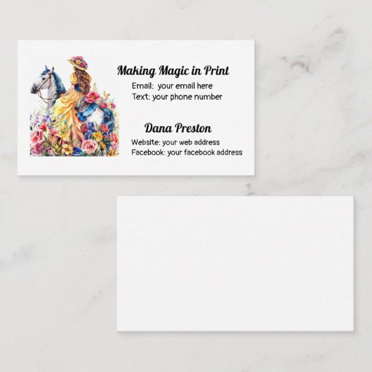 Aangepast Visitekaartje (Voorkant / Achterkant)