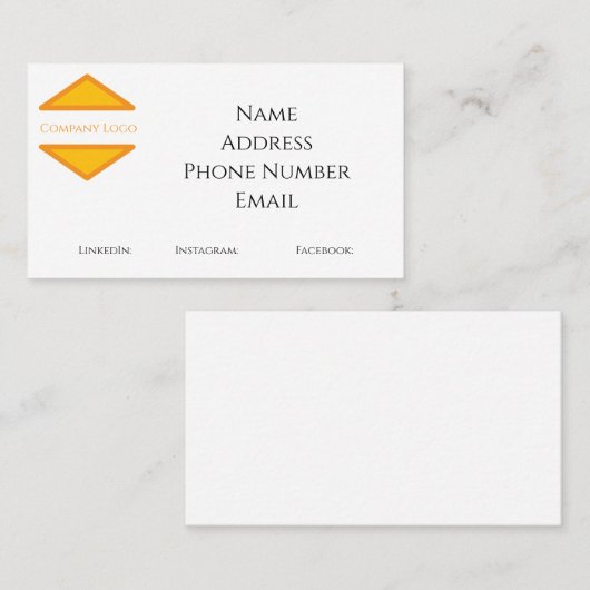 Aangepast Visitekaartje (Voorkant / Achterkant)