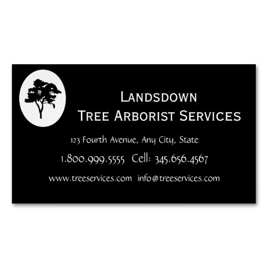 Aangepast Visitekaartje Arborist Tree Services Magnetisch Visitekaartje (Voorkant)