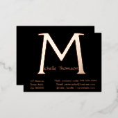 Aangepast Visitekaartje | Big Bold Name Folie Feestdagen Briefkaart (Voorkant / Achterkant)