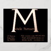 Aangepast Visitekaartje | Big Bold Name Folie Feestdagen Briefkaart (Voorkant)