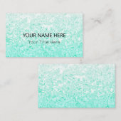 Aangepast Visitekaartje Blauwgroen textuur (Voorkant / Achterkant)