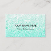 Aangepast Visitekaartje Blauwgroen textuur (Voorkant)