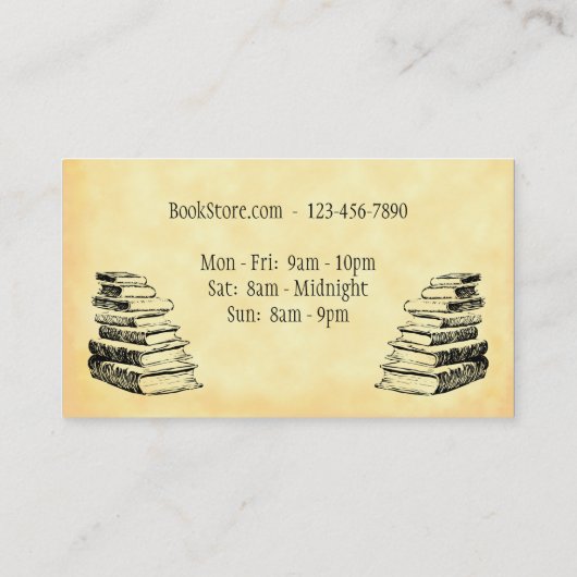 Aangepast Visitekaartje boekwinkel (Achterkant)