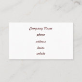 Aangepast Visitekaartje Chocolade Gingham (Achterkant)