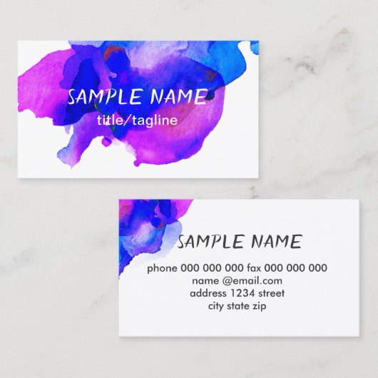 aangepast visitekaartje dubbelzijdige abstracte ku (Voorkant / Achterkant)