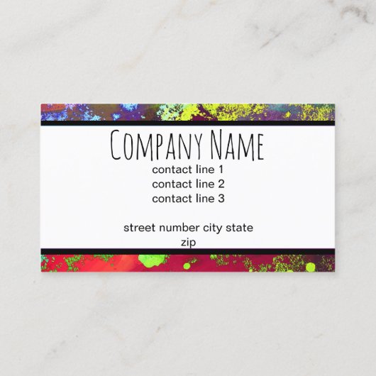 aangepast visitekaartje dubbelzijdige abstracte ku (Achterkant)