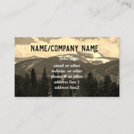 aangepast visitekaartje fotokunst in berglandschap