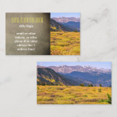 aangepast visitekaartje fotokunst in berglandschap (Voorkant / Achterkant)
