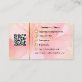 Aangepast Visitekaartje in Roze Goud Moderne QR-co (Achterkant)