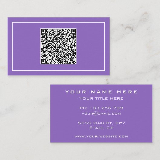 Aangepast Visitekaartje met QR Code Scan Info (Voorkant / Achterkant)