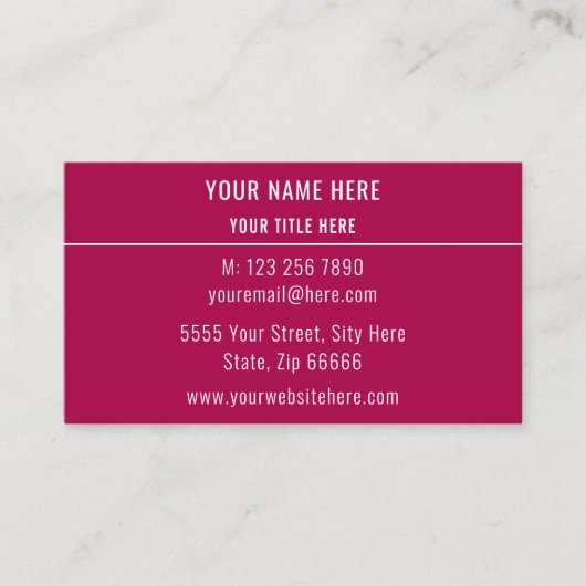 Aangepast Visitekaartje met QR Code Uw Eigen Ontwe (Voorkant)