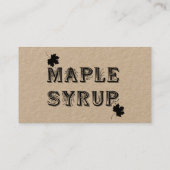 Aangepast Visitekaartje met Syrup Kraft (Achterkant)