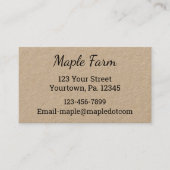 Aangepast Visitekaartje met Syrup Kraft (Voorkant)