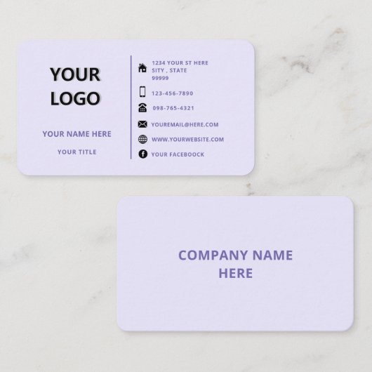 Aangepast Visitekaartje met uw eigen ontwerp (Voorkant / Achterkant)