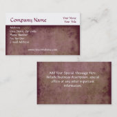 Aangepast Visitekaartje,  ontwerp voor kruising Visitekaartje (Voorkant / Achterkant)