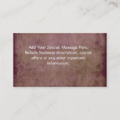 Aangepast Visitekaartje,  ontwerp voor kruising Visitekaartje (Achterkant)