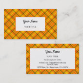 Aangepast Visitekaartje Oranje geel patroon (Voorkant / Achterkant)