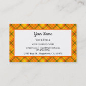 Aangepast Visitekaartje Oranje geel patroon (Achterkant)