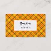 Aangepast Visitekaartje Oranje geel patroon (Voorkant)