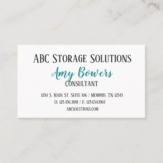 Aangepast visitekaartje Ovariumkankerbewustzijn (Voorkant)