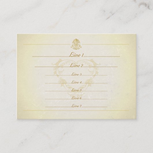 Aangepast Visitekaartje  perkamentpapier (Voorkant)