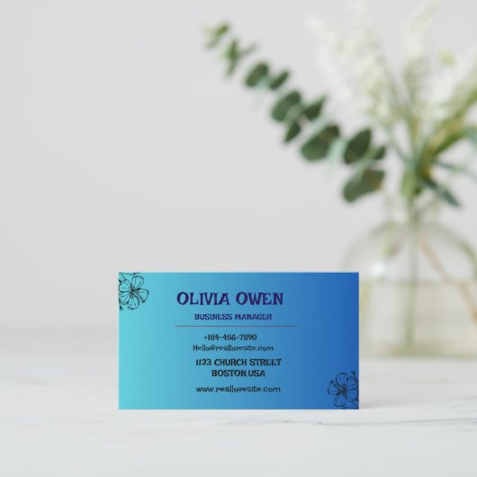 Aangepast Visitekaartje | Professioneel en stijlvo (Staand voorkant)