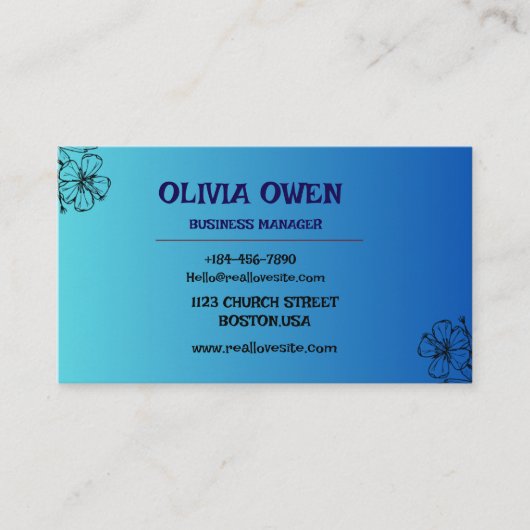 Aangepast Visitekaartje | Professioneel en stijlvo (Voorkant)