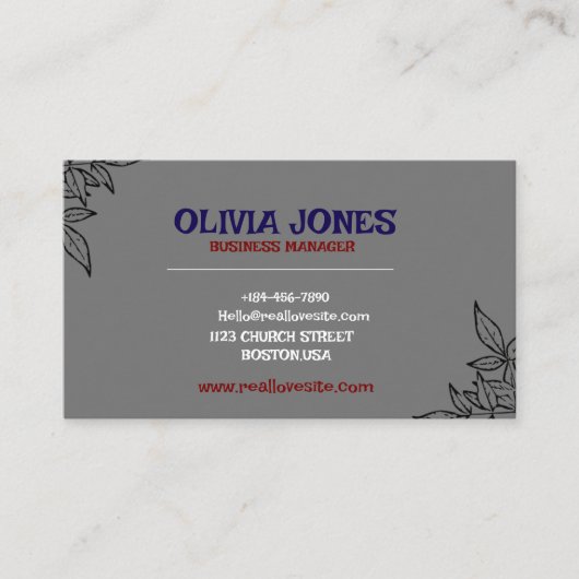 Aangepast Visitekaartje | Professioneel en stijlvo (Voorkant)