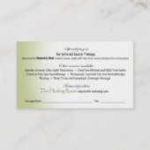 Aangepast Visitekaartje "Pür Zen" voor LK (Achterkant)